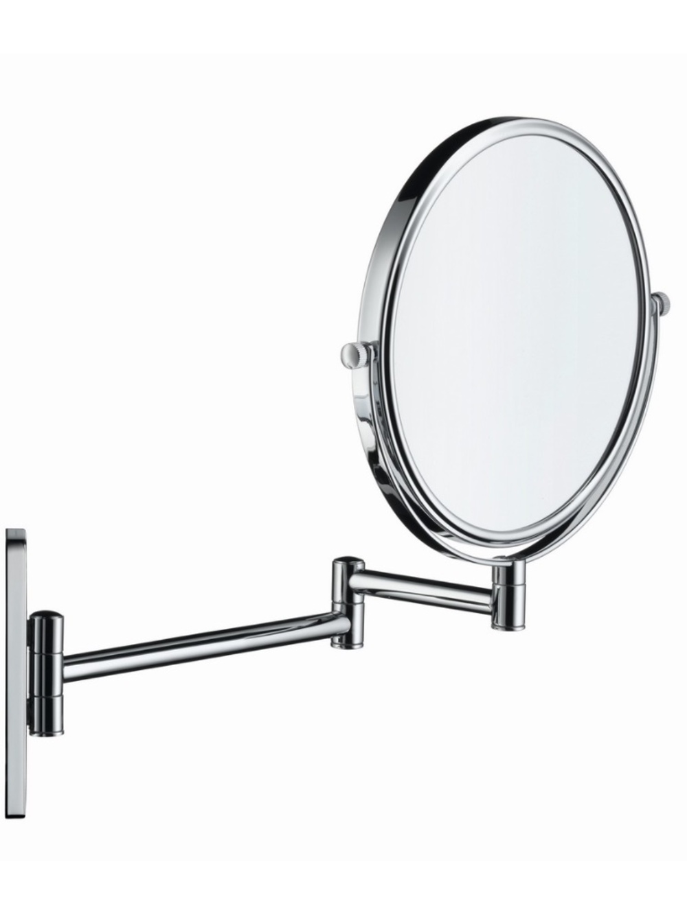 Duravit 9 " x 12 " Inch Wall Mount Swing Arm Makeup Bathroom Mirror Chrome